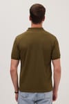 Erkek Slim Fit Dar Kesim Premium Seri %100 Pamuk Yumuşak Dokulu Merserize Haki Polo Yaka Tişört 