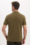 Erkek Slim Fit Dar Kesim Premium Seri %100 Pamuk Yumuşak Dokulu Merserize Haki Polo Yaka Tişört 