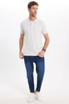 Erkek Slim Fit Dar Kesim Premium Seri %100 Pamuk Yumuşak Dokulu Merserize Bej Polo Yaka Tişört 