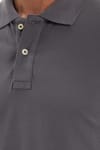 Erkek Slim Fit Dar Kesim Premium Seri %100 Pamuk Yumuşak Dokulu Merserize Gri Polo Yaka Tişört 