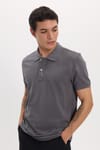 Erkek Slim Fit Dar Kesim Premium Seri %100 Pamuk Yumuşak Dokulu Merserize Gri Polo Yaka Tişört 
