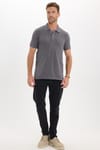 Erkek Slim Fit Dar Kesim Premium Seri %100 Pamuk Yumuşak Dokulu Merserize Gri Polo Yaka Tişört 