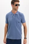 Erkek Slim Fit Dar Kesim Premium Seri %100 Pamuk Yumuşak Dokulu Merserize Lacivert Polo Yaka Tişört 