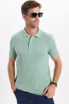 Erkek Slim Fit Dar Kesim Premium Seri %100 Pamuk Yumuşak Dokulu Merserize Yeşil Polo Yaka Tişört 
