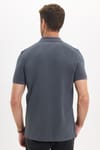 Erkek Slim Fit Dar Kesim Premium Seri %100 Pamuk Yumuşak Dokulu Merserize Gri Polo Yaka Tişört 