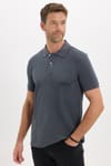 Erkek Slim Fit Dar Kesim Premium Seri %100 Pamuk Yumuşak Dokulu Merserize Gri Polo Yaka Tişört 