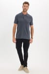 Erkek Slim Fit Dar Kesim Premium Seri %100 Pamuk Yumuşak Dokulu Merserize Gri Polo Yaka Tişört 