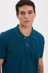 Erkek Slim Fit Dar Kesim Premium Seri %100 Pamuk Yumuşak Dokulu Merserize Petrol Polo Yaka Tişört 