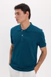 Erkek Slim Fit Dar Kesim Premium Seri %100 Pamuk Yumuşak Dokulu Merserize Petrol Polo Yaka Tişört 