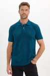 Erkek Slim Fit Dar Kesim Premium Seri %100 Pamuk Yumuşak Dokulu Merserize Petrol Polo Yaka Tişört 