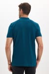 Erkek Slim Fit Dar Kesim Premium Seri %100 Pamuk Yumuşak Dokulu Merserize Petrol Polo Yaka Tişört 