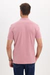 Erkek Slim Fit Dar Kesim Premium Seri %100 Pamuk Yumuşak Dokulu Merserize Pembe Polo Yaka Tişört 