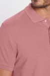 Erkek Slim Fit Dar Kesim Premium Seri %100 Pamuk Yumuşak Dokulu Merserize Pembe Polo Yaka Tişört 