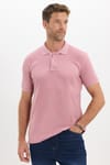 Erkek Slim Fit Dar Kesim Premium Seri %100 Pamuk Yumuşak Dokulu Merserize Pembe Polo Yaka Tişört 