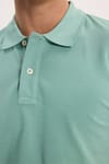 Erkek Slim Fit Dar Kesim Premium Seri %100 Pamuk Yumuşak Dokulu Merserize Yeşil Polo Yaka Tişört 