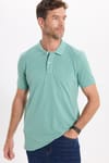 Erkek Slim Fit Dar Kesim Premium Seri %100 Pamuk Yumuşak Dokulu Merserize Yeşil Polo Yaka Tişört 