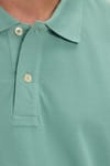 Erkek Slim Fit Dar Kesim Premium Seri %100 Pamuk Yumuşak Dokulu Merserize Yeşil Polo Yaka Tişört 