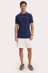 Erkek Slim Fit Dar Kesim Premium Seri %100 Pamuk Yumuşak Dokulu Merserize Lacivert Polo Yaka Tişört 