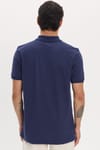 Erkek Slim Fit Dar Kesim Premium Seri %100 Pamuk Yumuşak Dokulu Merserize Lacivert Polo Yaka Tişört 