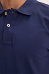 Erkek Slim Fit Dar Kesim Premium Seri %100 Pamuk Yumuşak Dokulu Merserize Lacivert Polo Yaka Tişört 