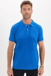 Erkek Slim Fit Dar Kesim Premium Seri %100 Pamuk Yumuşak Dokulu Merserize Lacivert Polo Yaka Tişört 
