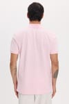 Erkek Slim Fit Dar Kesim Premium Seri %100 Pamuk Yumuşak Dokulu Merserize Pembe Polo Yaka Tişört 