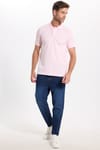 Erkek Slim Fit Dar Kesim Premium Seri %100 Pamuk Yumuşak Dokulu Merserize Pembe Polo Yaka Tişört 