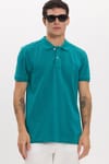 Erkek Slim Fit Dar Kesim Premium Seri %100 Pamuk Yumuşak Dokulu Merserize Yeşil Polo Yaka Tişört 