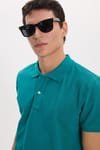 Erkek Slim Fit Dar Kesim Premium Seri %100 Pamuk Yumuşak Dokulu Merserize Yeşil Polo Yaka Tişört 