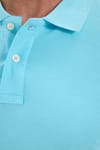 Erkek Slim Fit Dar Kesim Premium Seri %100 Pamuk Yumuşak Dokulu Merserize Mavi Polo Yaka Tişört 