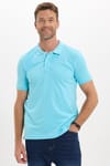 Erkek Slim Fit Dar Kesim Premium Seri %100 Pamuk Yumuşak Dokulu Merserize Mavi Polo Yaka Tişört 