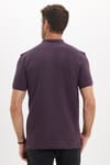 Erkek Slim Fit Dar Kesim Premium Seri %100 Pamuk Yumuşak Dokulu Merserize Mor Polo Yaka Tişört 