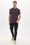 Erkek Slim Fit Dar Kesim Premium Seri %100 Pamuk Yumuşak Dokulu Merserize Mor Polo Yaka Tişört 