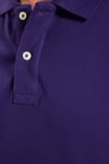 Erkek Slim Fit Dar Kesim Premium Seri %100 Pamuk Yumuşak Dokulu Merserize Mor Polo Yaka Tişört 