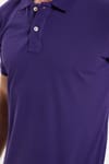 Erkek Slim Fit Dar Kesim Premium Seri %100 Pamuk Yumuşak Dokulu Merserize Mor Polo Yaka Tişört 