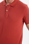 Erkek Slim Fit Dar Kesim Premium Seri %100 Pamuk Yumuşak Dokulu Merserize Bordo Polo Yaka Tişört 