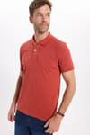 Erkek Slim Fit Dar Kesim Premium Seri %100 Pamuk Yumuşak Dokulu Merserize Bordo Polo Yaka Tişört 