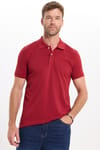 Erkek Slim Fit Dar Kesim Premium Seri %100 Pamuk Yumuşak Dokulu Merserize Bordo Polo Yaka Tişört 