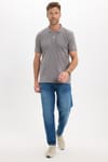 Erkek Slim Fit Dar Kesim Premium Seri %100 Pamuk Yumuşak Dokulu Merserize Gri Polo Yaka Tişört 