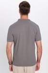 Erkek Slim Fit Dar Kesim Premium Seri %100 Pamuk Yumuşak Dokulu Merserize Gri Polo Yaka Tişört 