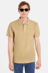 Erkek Slim Fit Dar Kesim Premium Seri %100 Pamuk Yumuşak Dokulu Merserize Bej Polo Yaka Tişört 