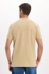Erkek Slim Fit Dar Kesim Premium Seri %100 Pamuk Yumuşak Dokulu Merserize Bej Polo Yaka Tişört 