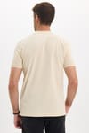 Erkek Slim Fit Dar Kesim Premium Seri %100 Pamuk Yumuşak Dokulu Merserize Bej Polo Yaka Tişört 