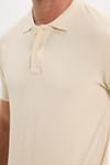 Erkek Slim Fit Dar Kesim Premium Seri %100 Pamuk Yumuşak Dokulu Merserize Bej Polo Yaka Tişört 