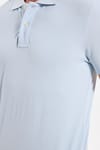 Erkek Slim Fit Dar Kesim Premium Seri %100 Pamuk Yumuşak Dokulu Merserize Açık Mavi Polo Yaka Tişört 
