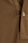 Erkek Slim Fit Dar Kesim Premium Seri %100 Pamuk Yumuşak Dokulu Merserize Kahverengi Polo Yaka Tişört 
