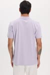 Erkek Slim Fit Dar Kesim Premium Seri %100 Pamuk Yumuşak Dokulu Merserize Lila Polo Yaka Tişört 