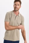 Erkek Slim Fit Dar Kesim Premium Seri %100 Pamuk Yumuşak Dokulu Merserize Kahve Polo Yaka Tişört 
