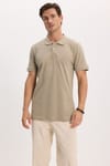 Erkek Slim Fit Dar Kesim Premium Seri %100 Pamuk Yumuşak Dokulu Merserize Kahve Polo Yaka Tişört 