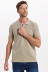 Erkek Slim Fit Dar Kesim Premium Seri %100 Pamuk Yumuşak Dokulu Merserize Kahve Polo Yaka Tişört 